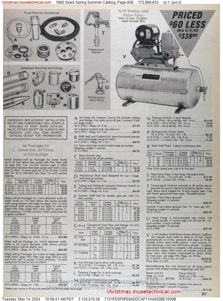 1985 Sears Spring Summer Catalog, Page 808