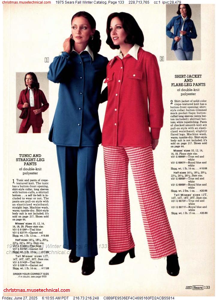 1975 Sears Fall Winter Catalog, Page 133