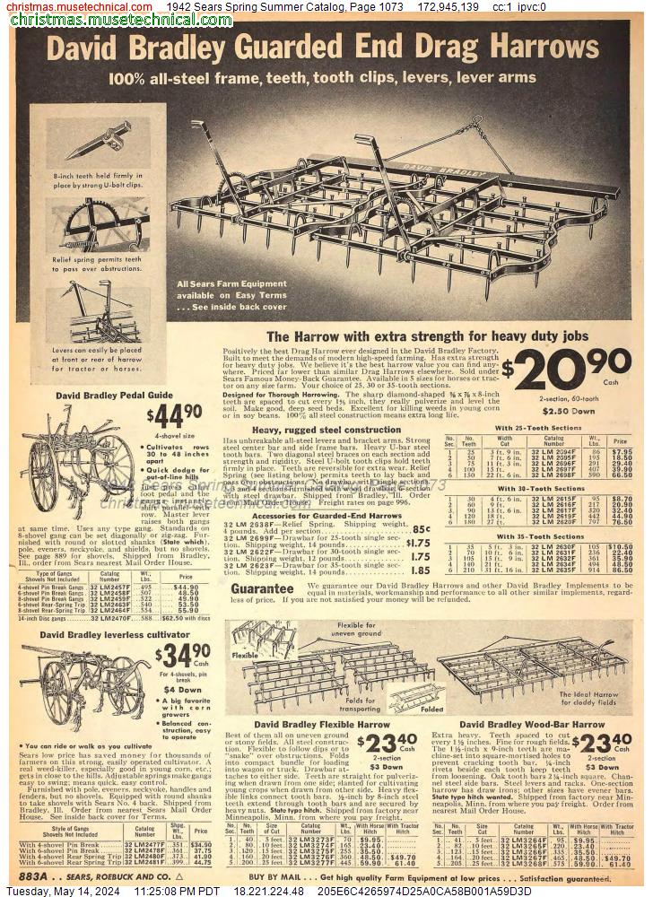 1942 Sears Spring Summer Catalog, Page 1073