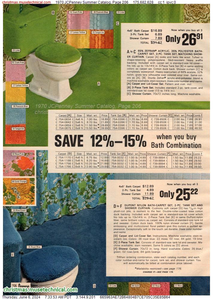 1970 JCPenney Summer Catalog, Page 206