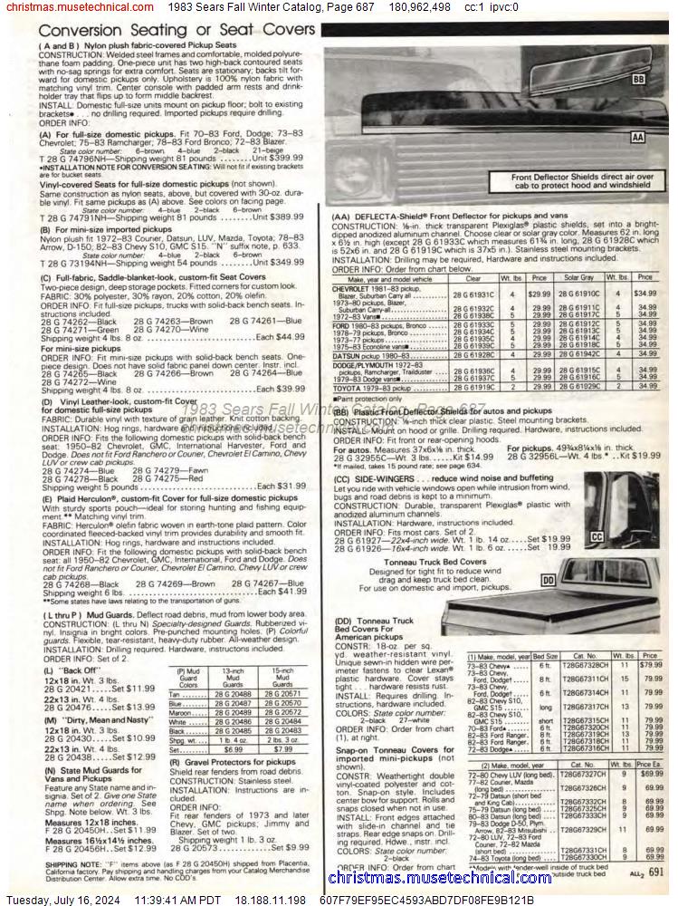 1983 Sears Fall Winter Catalog, Page 687