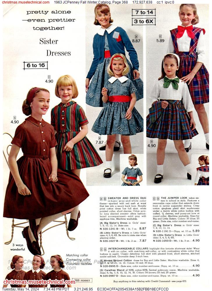 1963 JCPenney Fall Winter Catalog, Page 368 - Catalogs & Wishbooks