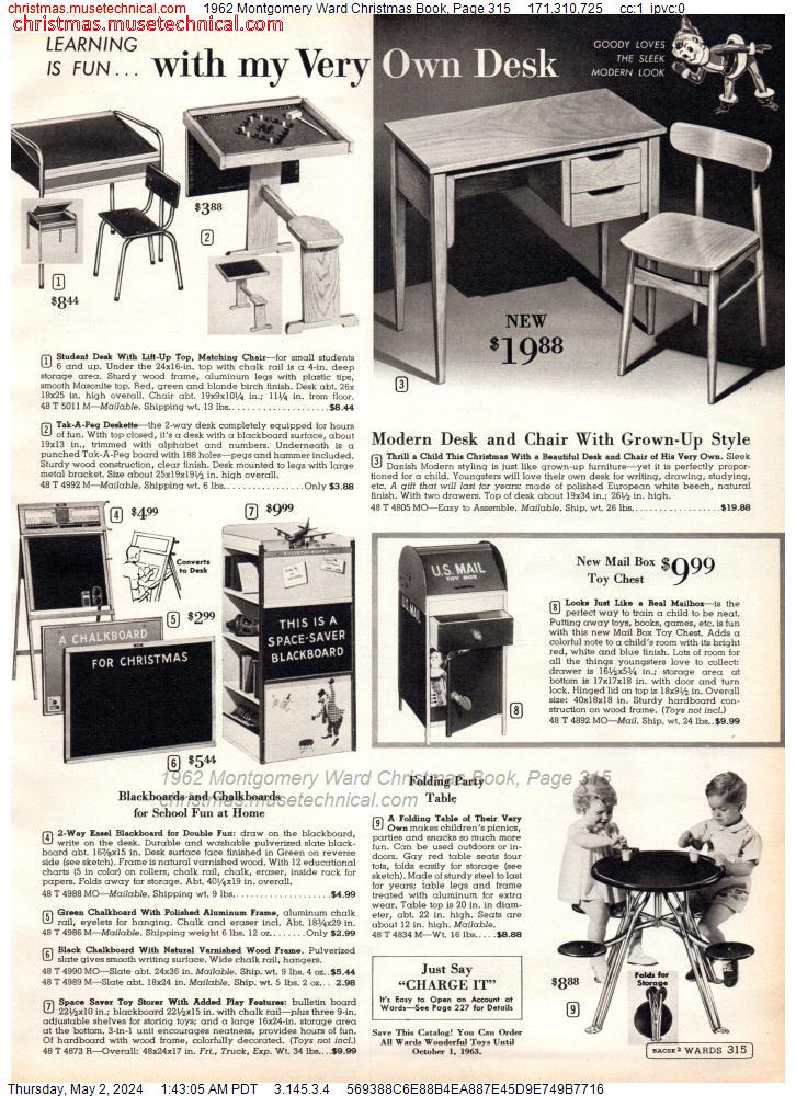 1962 Montgomery Ward Christmas Book, Page 315