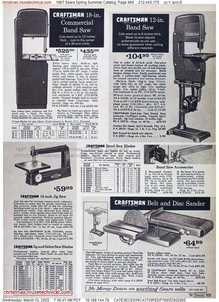 1967 Sears Spring Summer Catalog, Page 969