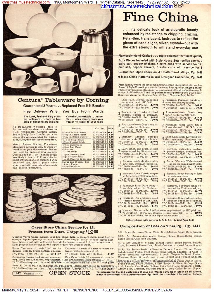 1966 Montgomery Ward Fall Winter Catalog, Page 1442