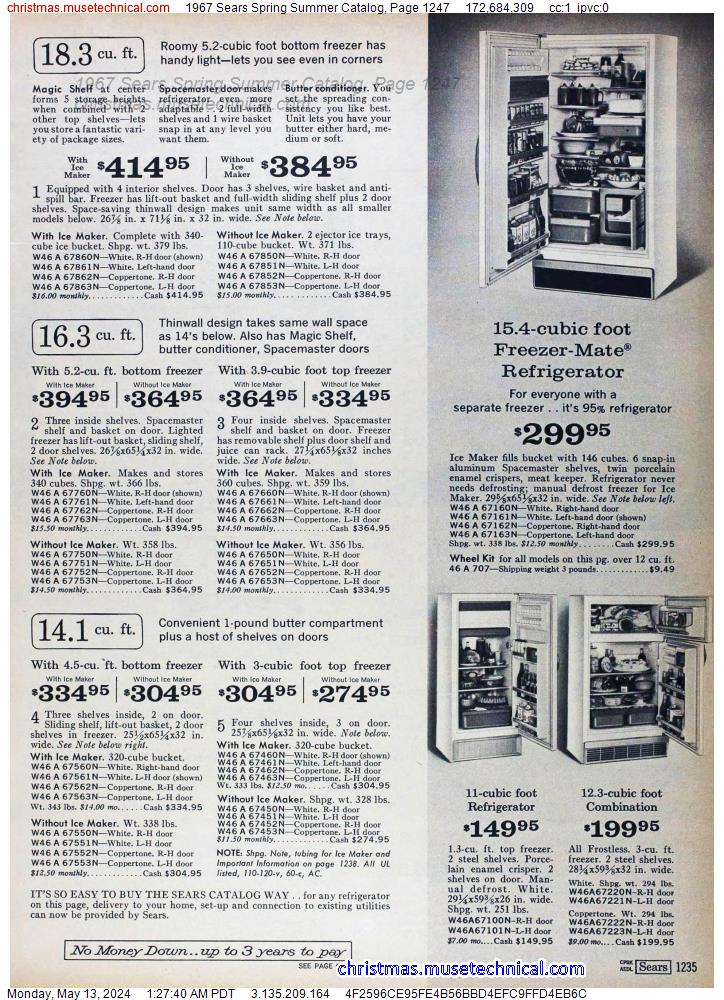 1967 Sears Spring Summer Catalog, Page 1247