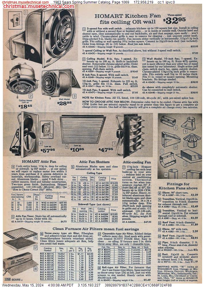 1963 Sears Spring Summer Catalog, Page 1069
