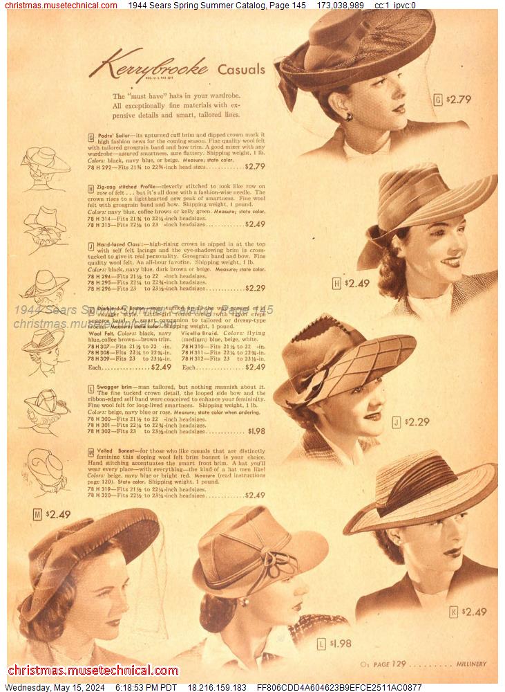 1944 Sears Spring Summer Catalog, Page 145