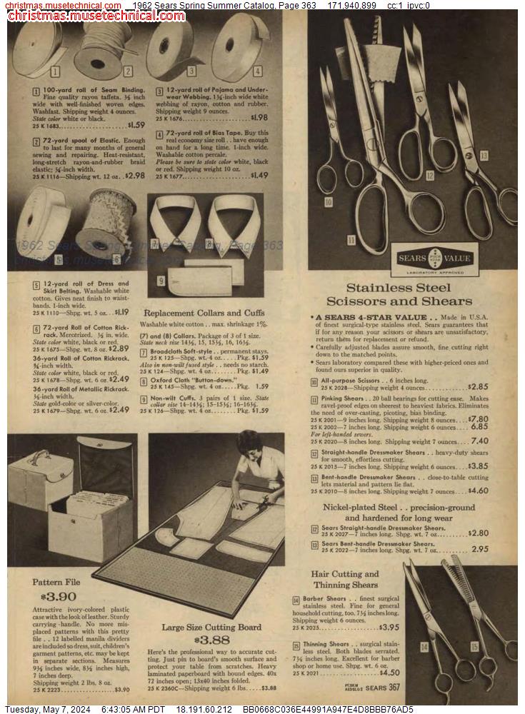 1962 Sears Spring Summer Catalog, Page 363