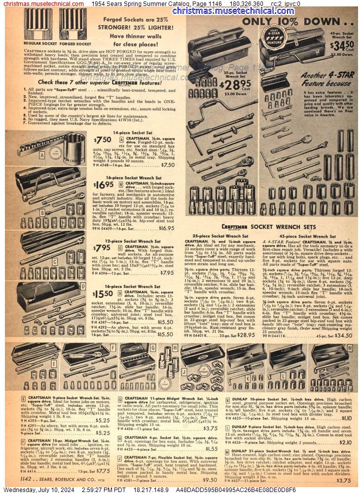 1954 Sears Spring Summer Catalog, Page 1146