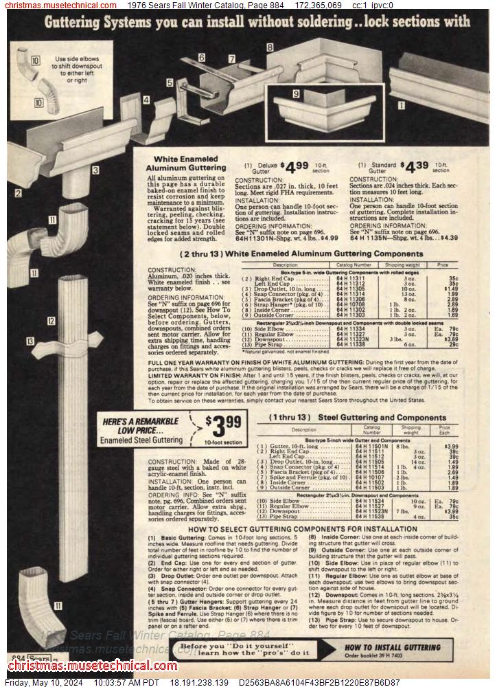 1976 Sears Fall Winter Catalog, Page 884