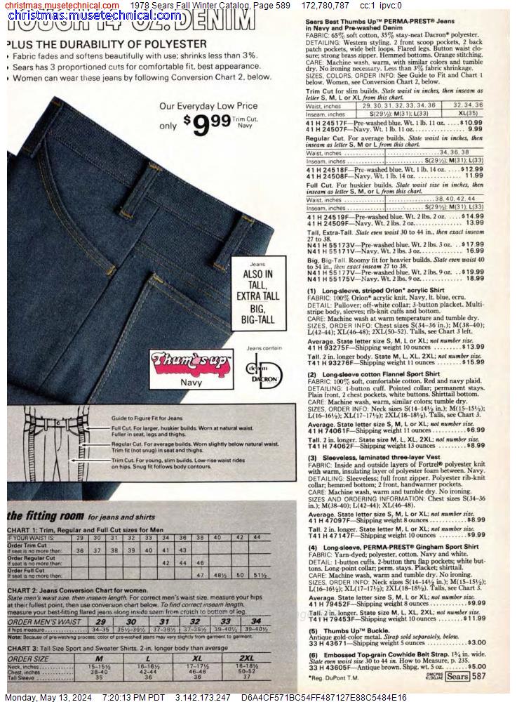 1978 Sears Fall Winter Catalog, Page 589