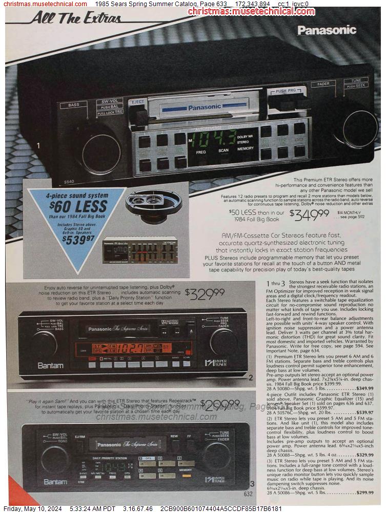 1985 Sears Spring Summer Catalog, Page 633