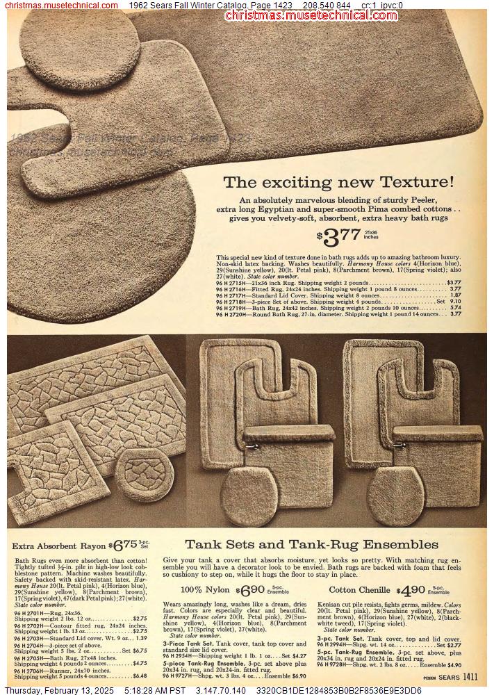 1962 Sears Fall Winter Catalog, Page 1423