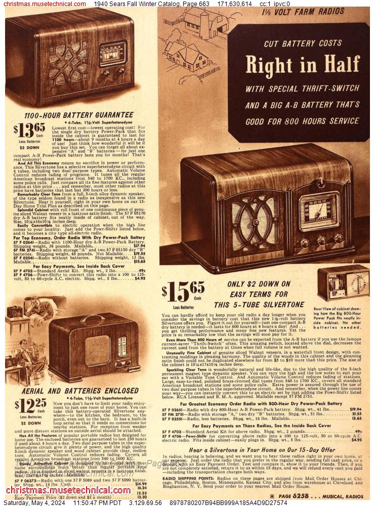 1940 Sears Fall Winter Catalog, Page 663