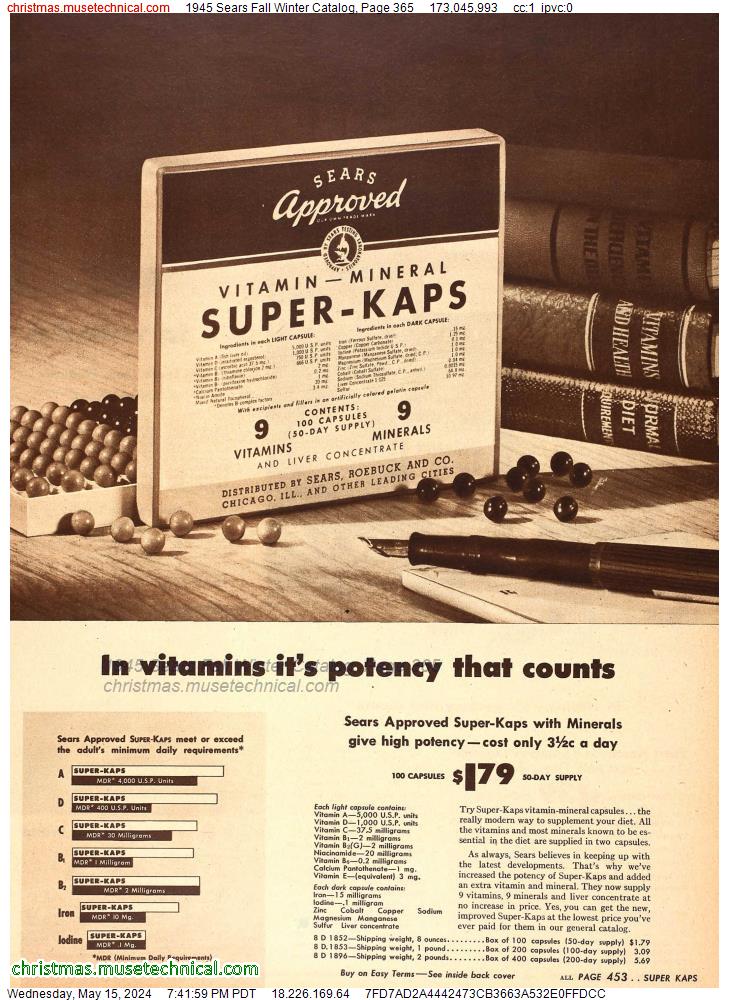1945 Sears Fall Winter Catalog, Page 365