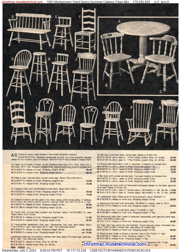 1981 Montgomery Ward Spring Summer Catalog, Page 984