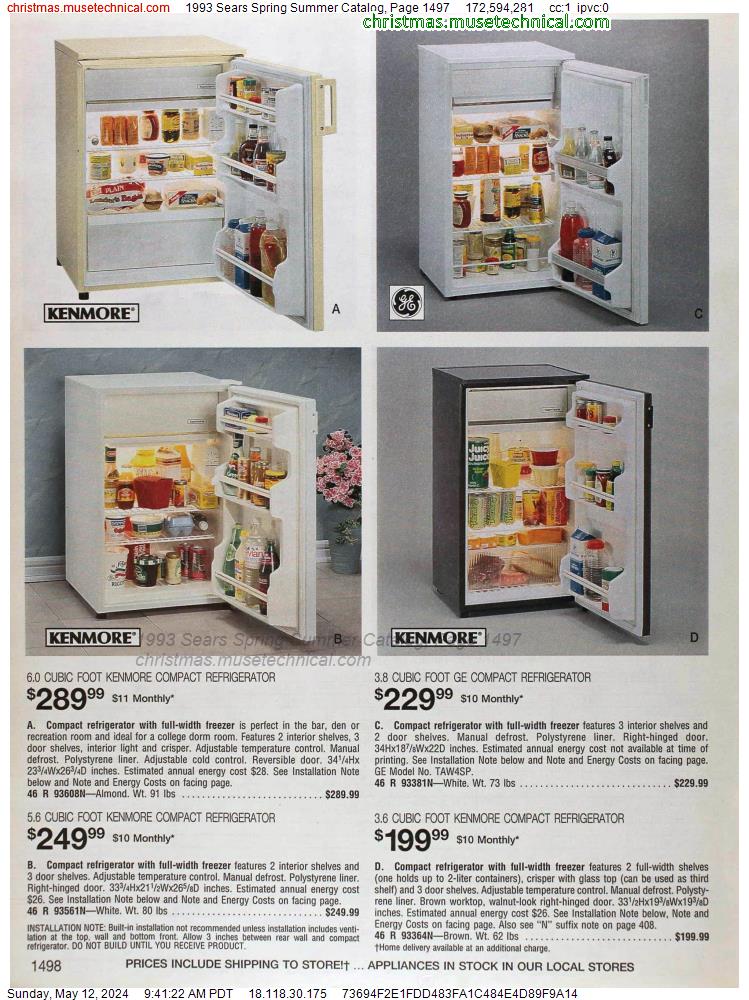 1993 Sears Spring Summer Catalog, Page 1497