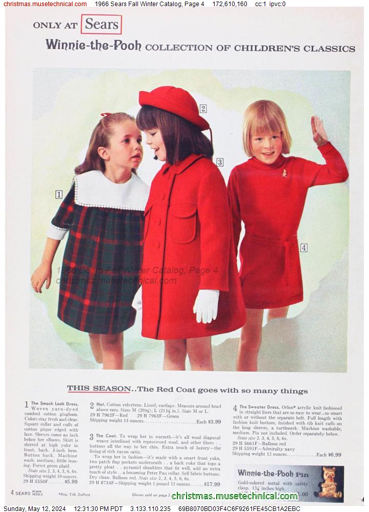 1966 Sears Fall Winter Catalog, Page 4