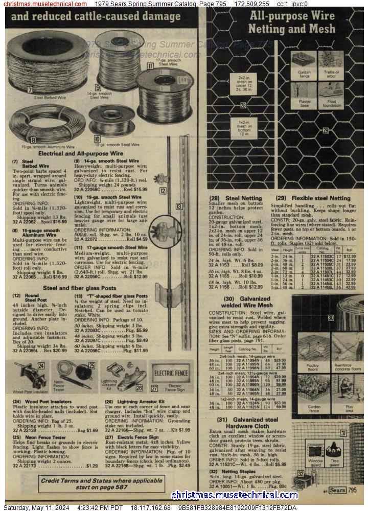 1979 Sears Spring Summer Catalog, Page 795