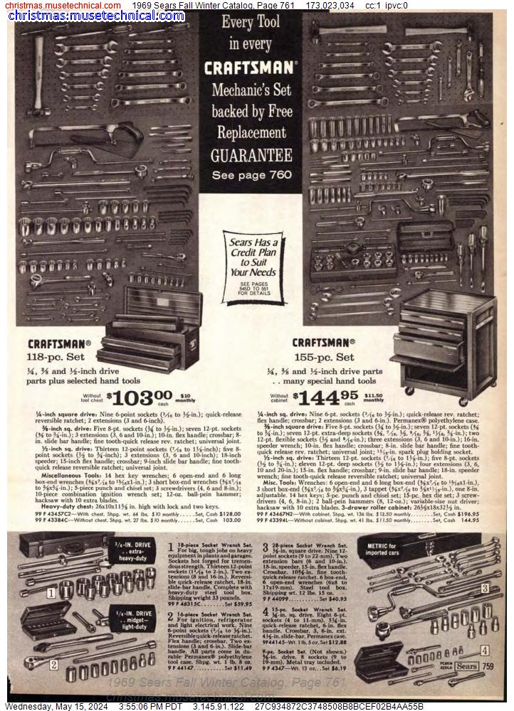 1969 Sears Fall Winter Catalog, Page 761
