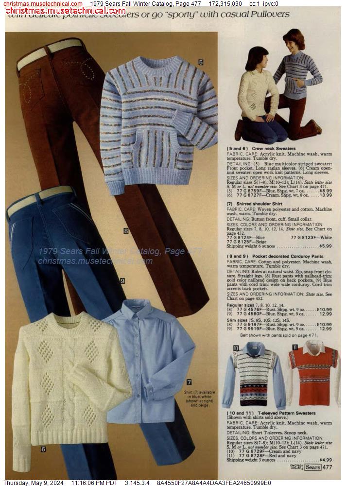 1979 Sears Fall Winter Catalog, Page 477