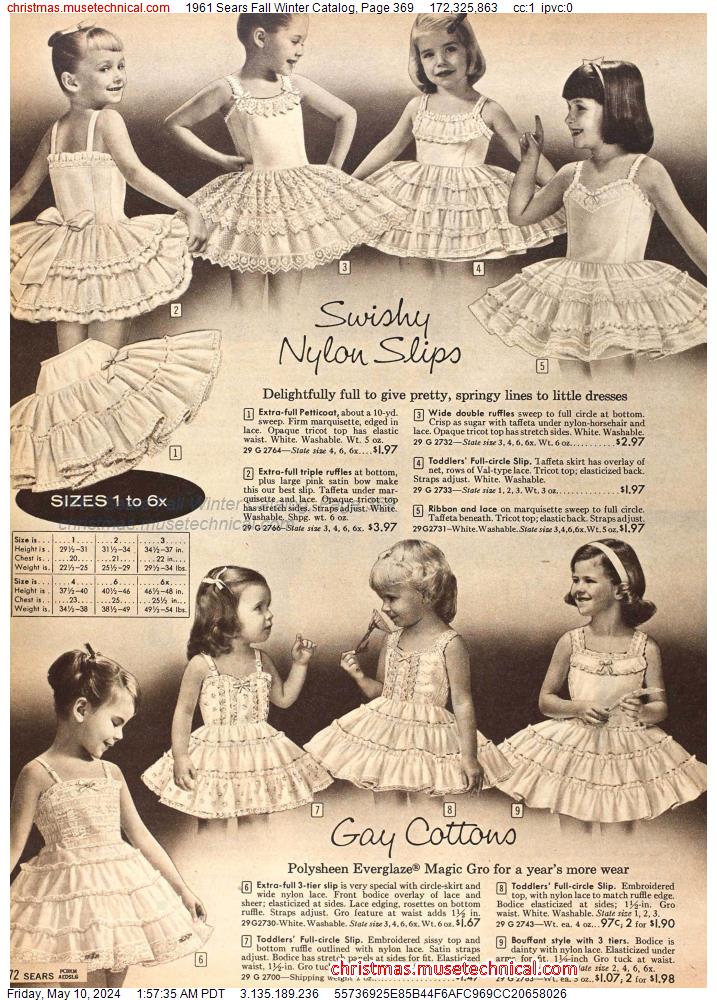 1961 Sears Fall Winter Catalog, Page 369