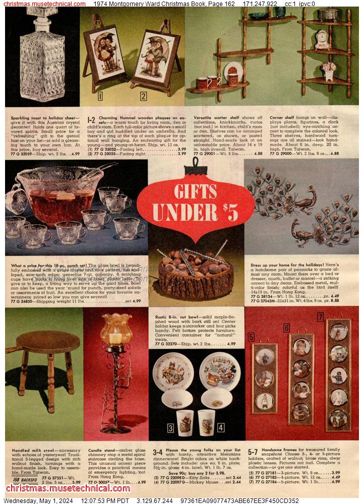 1974 Montgomery Ward Christmas Book, Page 162