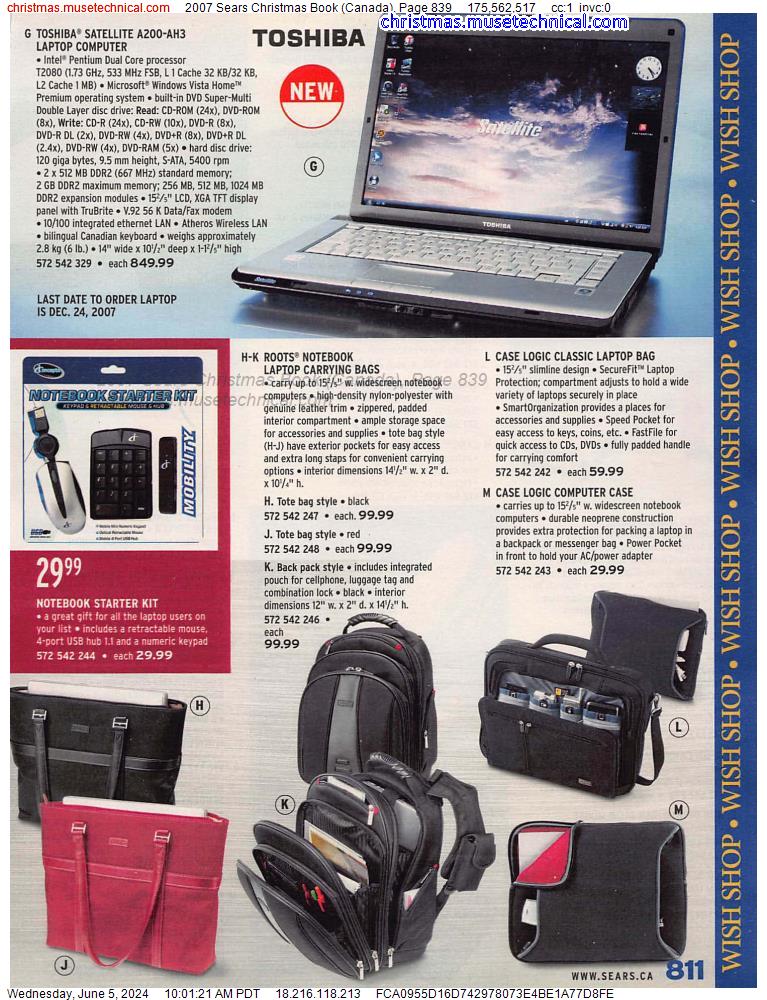 2007 Sears Christmas Book (Canada), Page 839