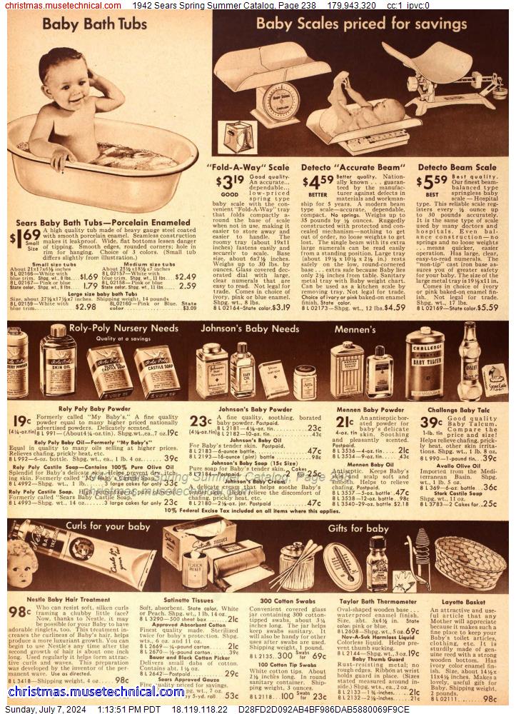 1942 Sears Spring Summer Catalog, Page 238