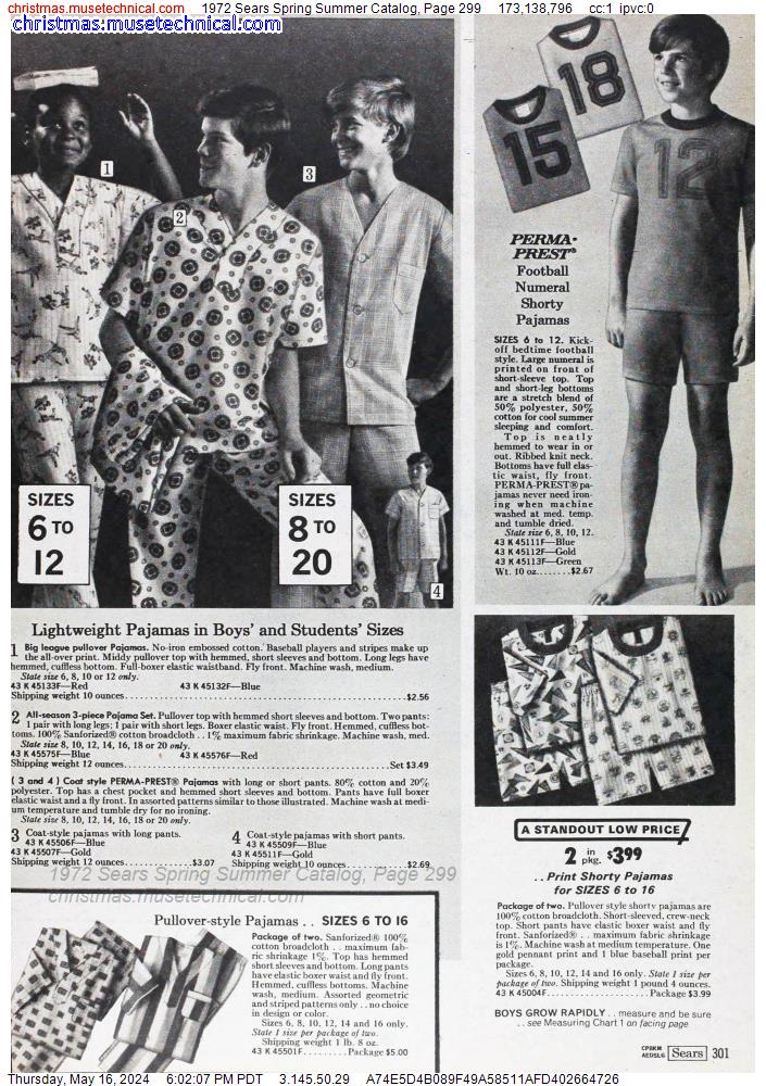 1972 Sears Spring Summer Catalog, Page 299