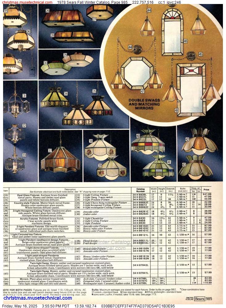 1978 Sears Fall Winter Catalog, Page 985