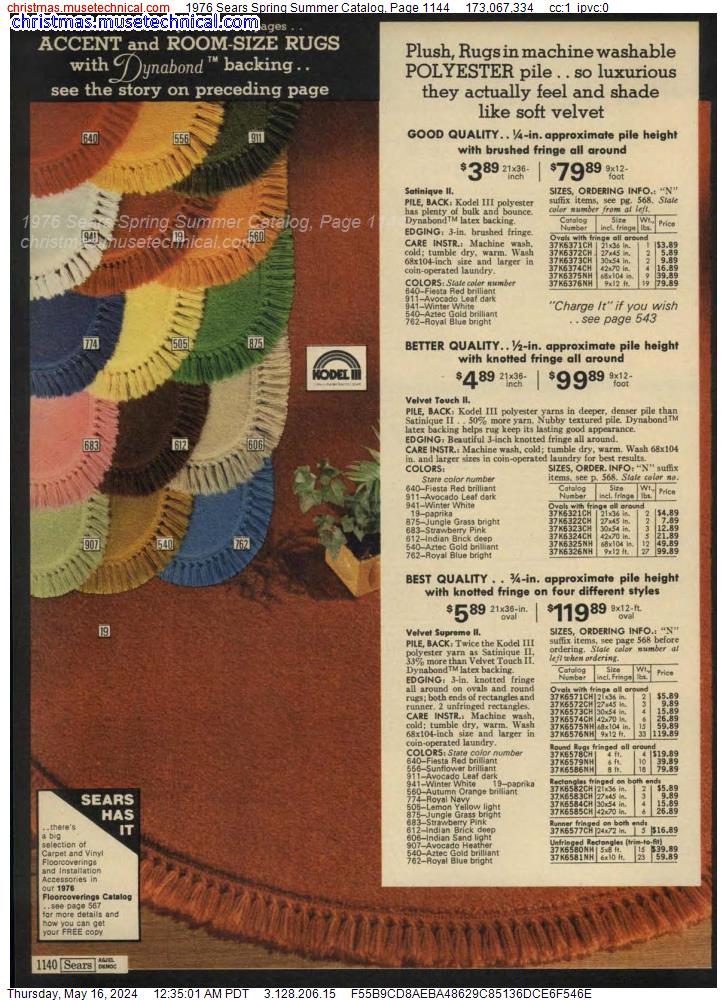 1976 Sears Spring Summer Catalog, Page 1144