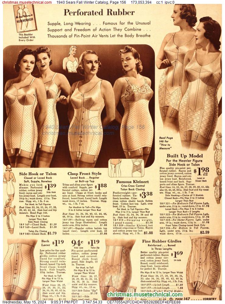 1940 Sears Fall Winter Catalog, Page 156