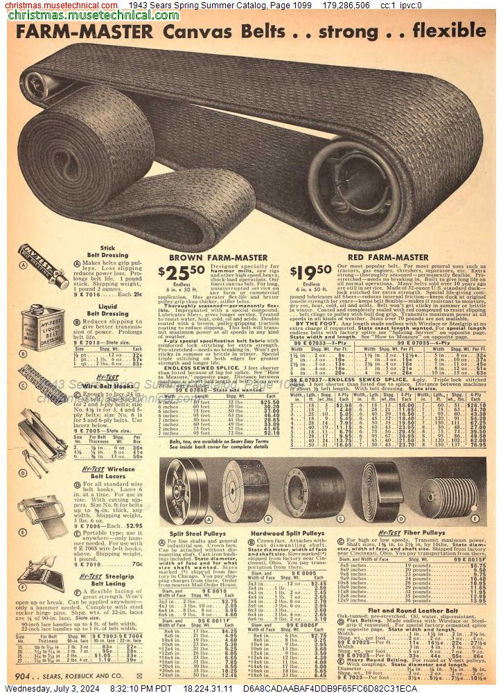 1943 Sears Spring Summer Catalog, Page 1099