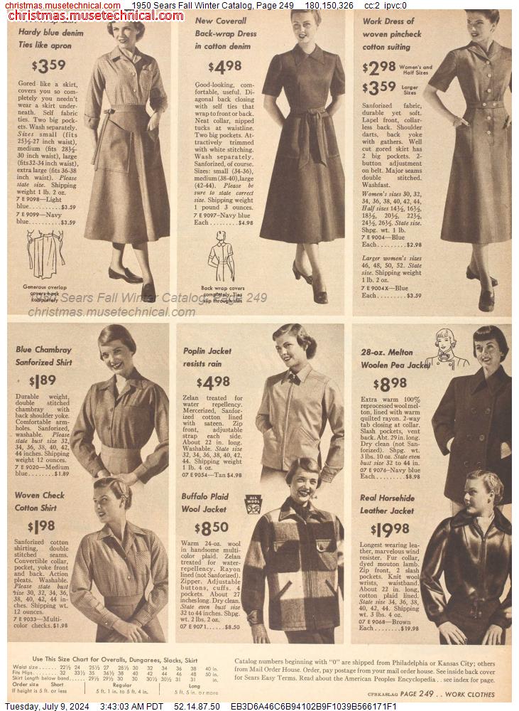 1950 Sears Fall Winter Catalog, Page 249