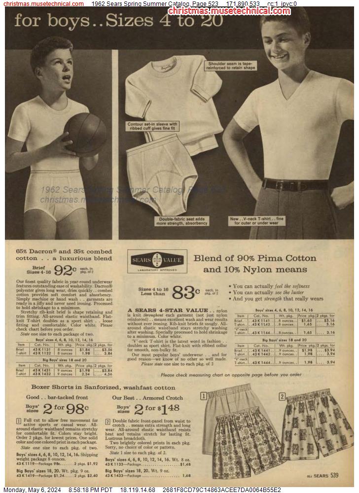 1962 Sears Spring Summer Catalog, Page 523