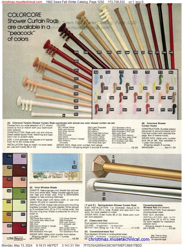 1982 Sears Fall Winter Catalog, Page 1292
