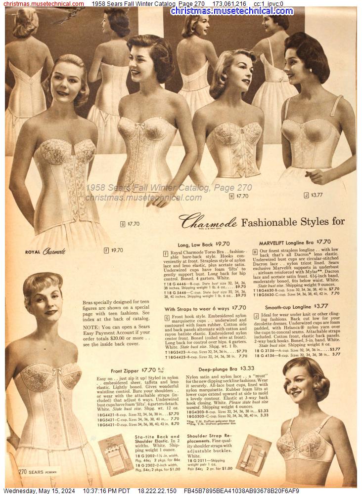 1958 Sears Fall Winter Catalog, Page 270