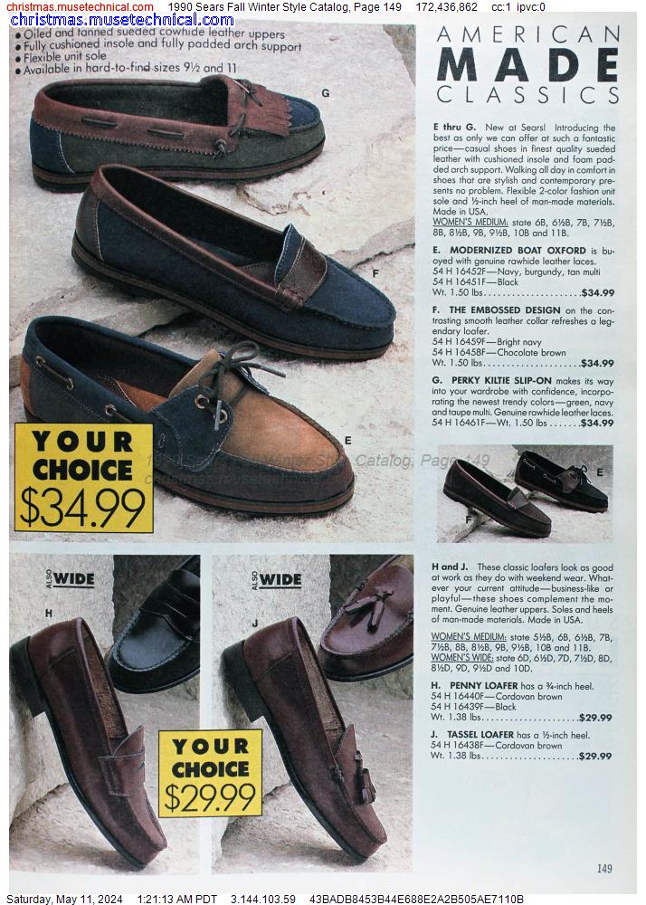 1990 Sears Fall Winter Style Catalog, Page 149