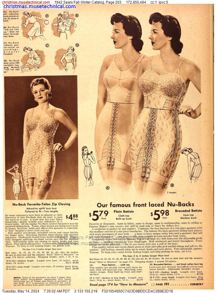 1942 Sears Fall Winter Catalog, Page 203
