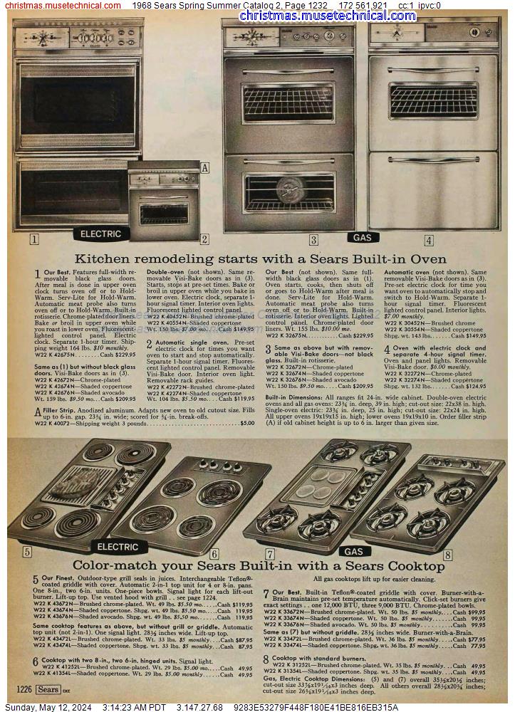 1968 Sears Spring Summer Catalog 2, Page 1232