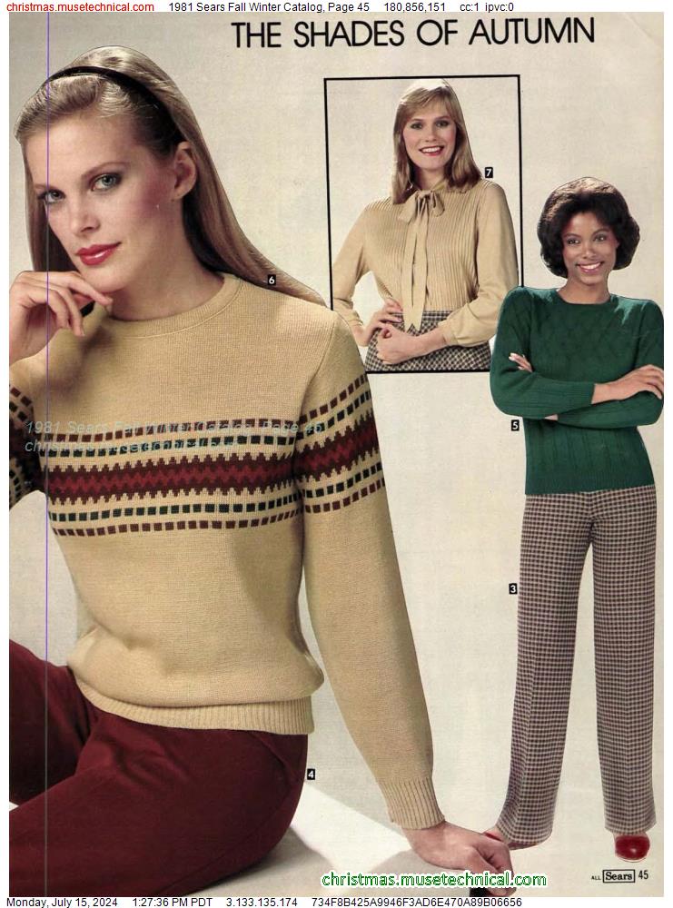 1981 Sears Fall Winter Catalog, Page 45