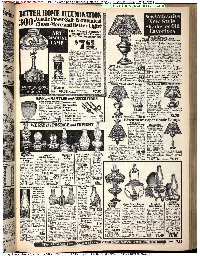 1930 Sears Spring Summer Catalog, Page 725