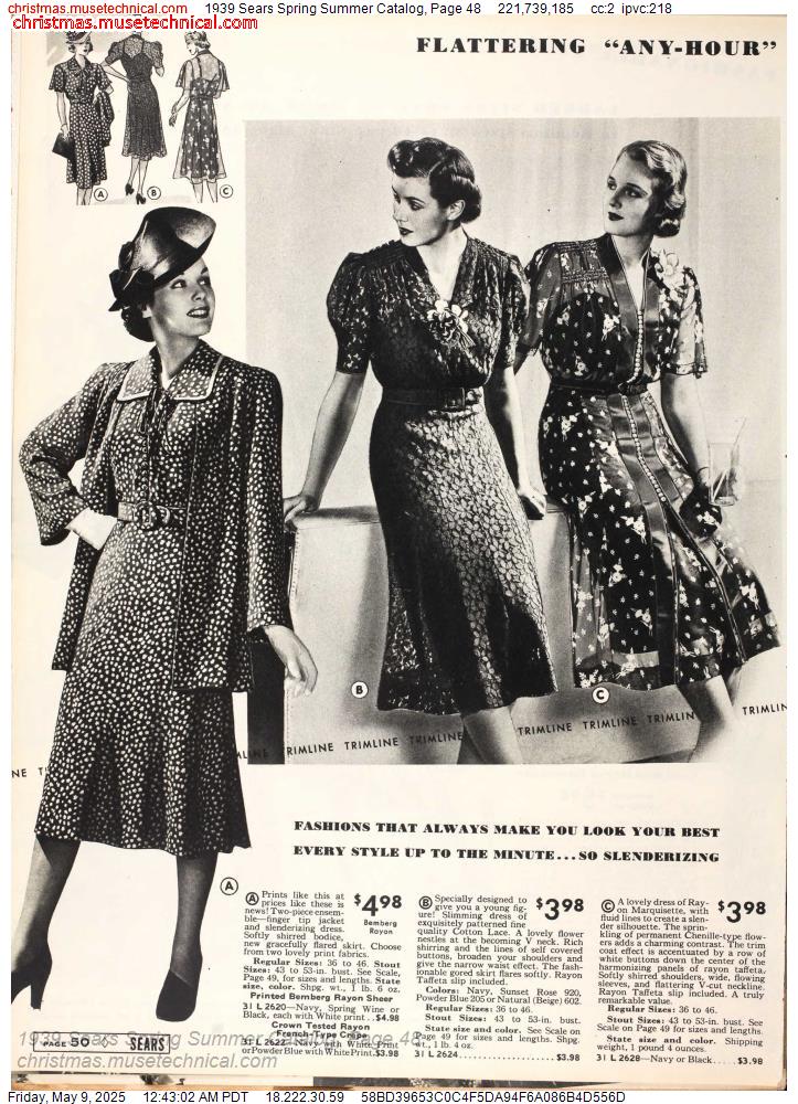 1939 Sears Spring Summer Catalog, Page 48