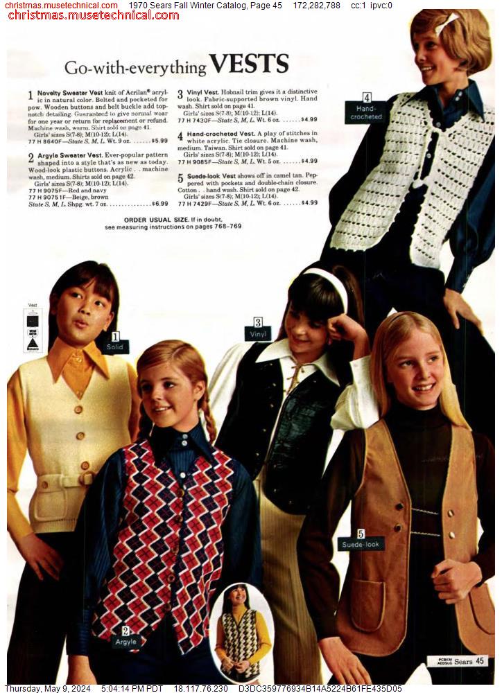 1970 Sears Fall Winter Catalog, Page 45