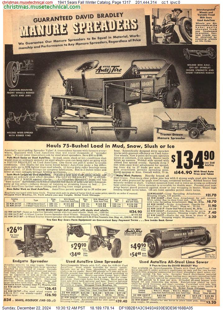 1941 Sears Fall Winter Catalog, Page 1317