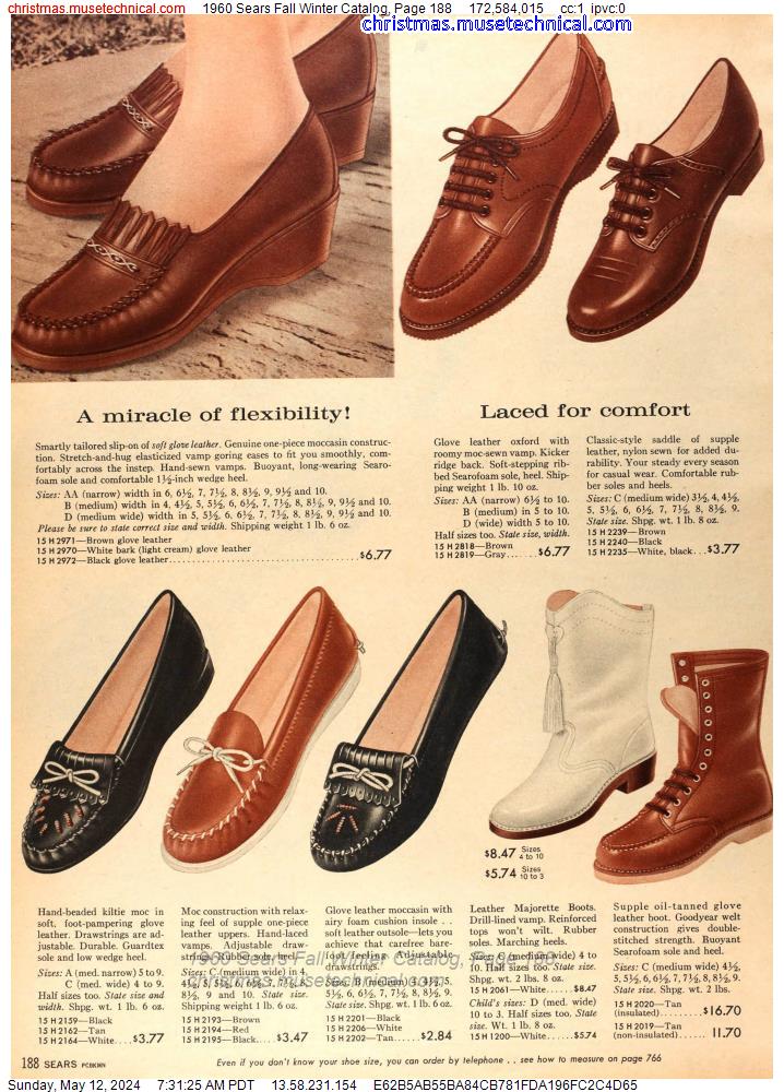 1960 Sears Fall Winter Catalog, Page 188