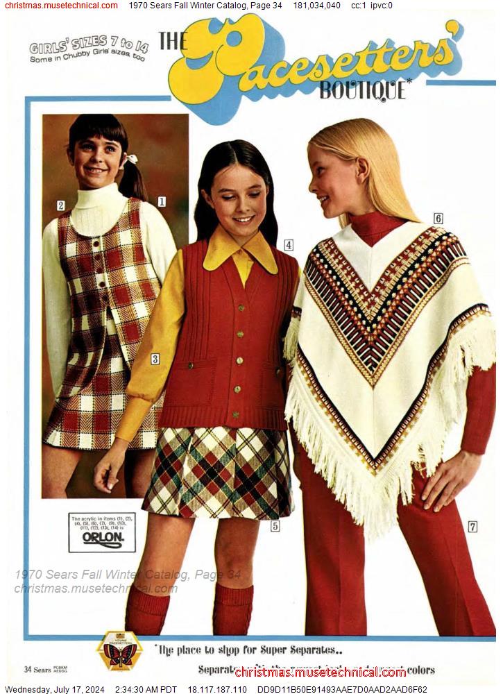 1970 Sears Fall Winter Catalog, Page 34