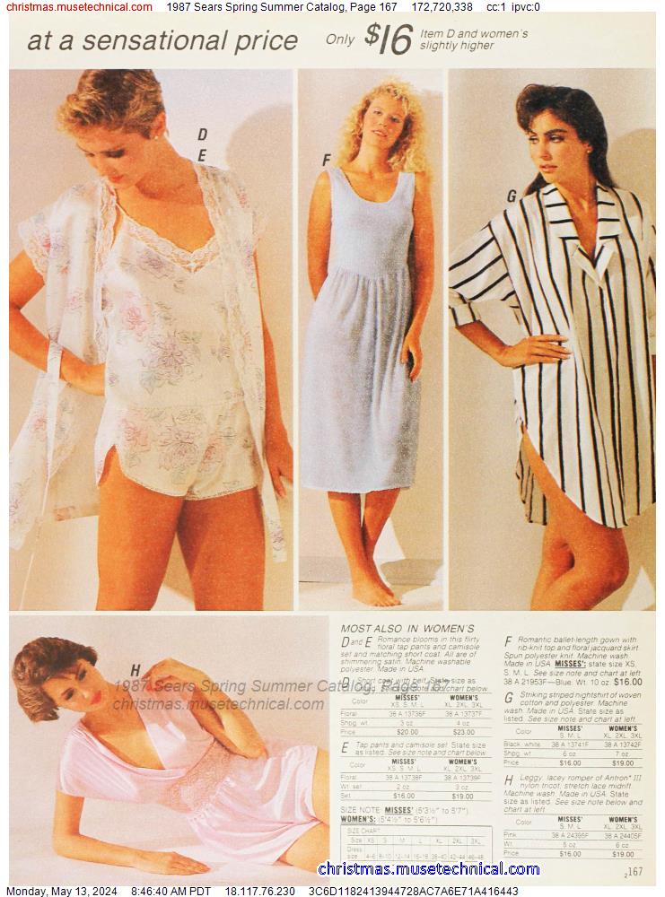 1987 Sears Spring Summer Catalog, Page 167